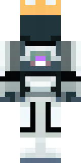 a mecha pilot in a white flight suit with a segmented helmet