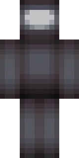 an enderman-inspired figure, tall and black with purple eyes