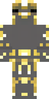 a piglin brute in gold armor with a snout and tusks