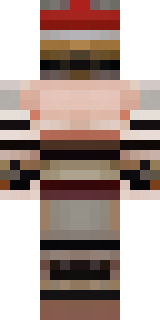 a gladiator in bronze arm guards and a red-plumed helmet