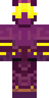 a nether hunter in crimson hide with glowing gold trim