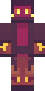a nether hunter in crimson hide with glowing gold trim