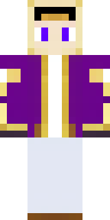 a young king in an ermine-trimmed purple cloak and gold crown
