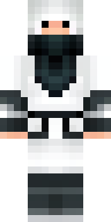 a white-clad ninja with silver throwing stars and a hood