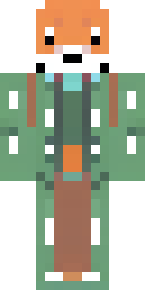 an anthropomorphic fox in a green explorer jacket