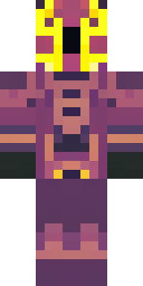 a nether hunter in crimson hide with glowing gold trim
