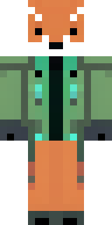 an anthropomorphic fox in a green explorer jacket