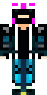 a cyberpunk mercenary in a black jacket with neon-pink circuitry