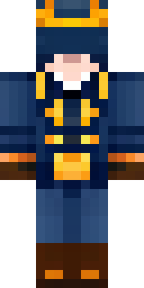 an airship captain in a navy coat with copper gadgets