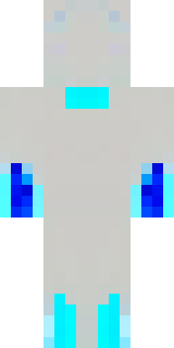 a snow fox spirit in white fur with blue markings