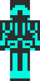 a neon cyber-ninja in dark bodysuit with teal light trim