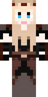 a shieldmaiden in leather armor with war paint