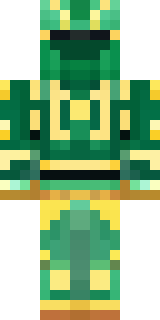 a jade samurai in green and gold ceremonial armor