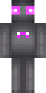 an enderman-inspired figure, tall and black with purple eyes