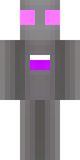 an enderman-inspired figure, tall and black with purple eyes