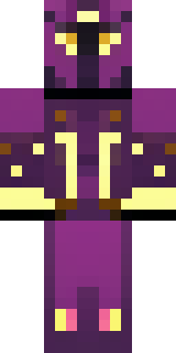 a nether hunter in crimson hide with glowing gold trim