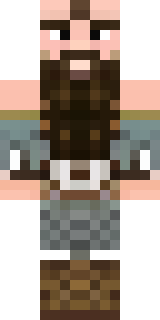 a viking warrior in fur and iron with a braided beard