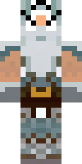 a frost viking in white furs and a horned helm