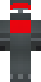 a shadow ninja in matte black with a red scarf