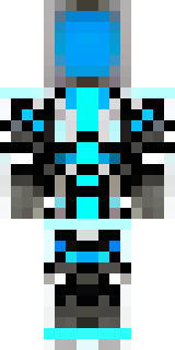 a chrome android with glowing blue eyes and exposed joints