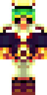 a golden pirate with an eyepatch and a parrot on the shoulder