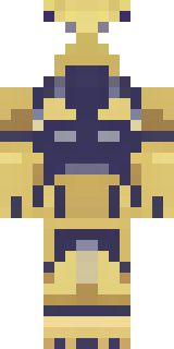 a piglin brute in gold armor with a snout and tusks