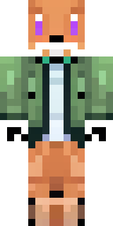an anthropomorphic fox in a green explorer jacket