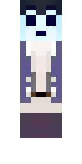 a ghostly pirate with pale skin and a tattered blue coat