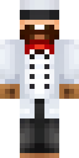 a cheerful chef in a white coat and tall hat with a wooden spoon