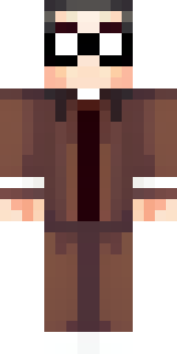 a friendly villager librarian in brown robes with glasses