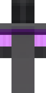 an enderman-inspired figure, tall and black with purple eyes