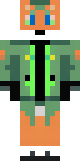 an anthropomorphic fox in a green explorer jacket