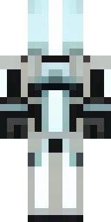 a mecha pilot in a white flight suit with a segmented helmet