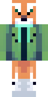 an anthropomorphic fox in a green explorer jacket
