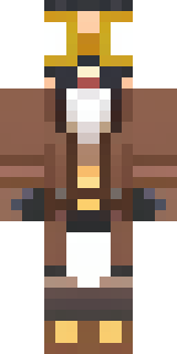 a steampunk inventor in a brown leather coat and brass goggles