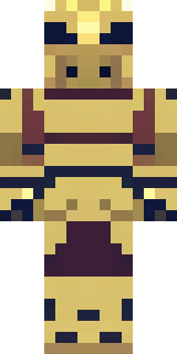 a piglin brute in gold armor with a snout and tusks