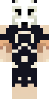 a necromancer in tattered black robes with a bone mask
