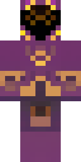 a nether hunter in crimson hide with glowing gold trim