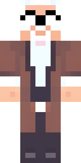 a friendly villager librarian in brown robes with glasses