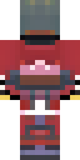 a samurai in red lacquered armor with a horned helmet