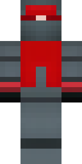 a shadow ninja in matte black with a red scarf