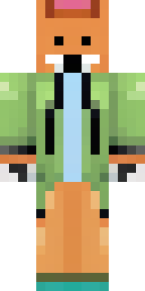 an anthropomorphic fox in a green explorer jacket