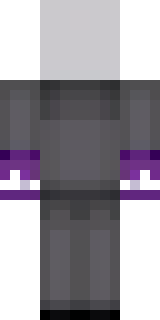 an enderman-inspired figure, tall and black with purple eyes