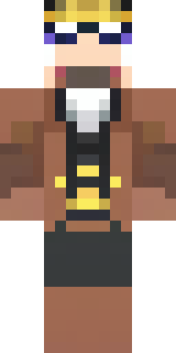 a steampunk inventor in a brown leather coat and brass goggles