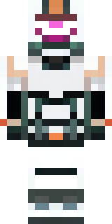 a mecha pilot in a white flight suit with a segmented helmet