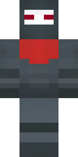 a shadow ninja in matte black with a red scarf
