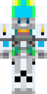 a mecha pilot in a white flight suit with a segmented helmet