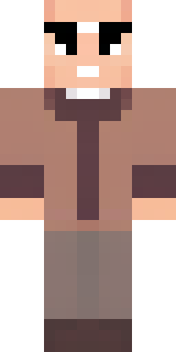 a friendly villager librarian in brown robes with glasses