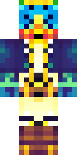 a golden pirate with an eyepatch and a parrot on the shoulder