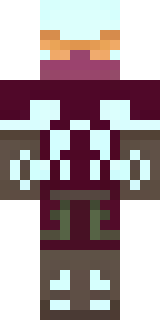 a nether hunter in crimson hide with glowing gold trim
